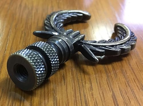 Miniatura 2 de Royal Designs Laurel - Lámpara de corona de 2.75 pulgadas para pantalla de lámpara, latón antiguo, juego de 2