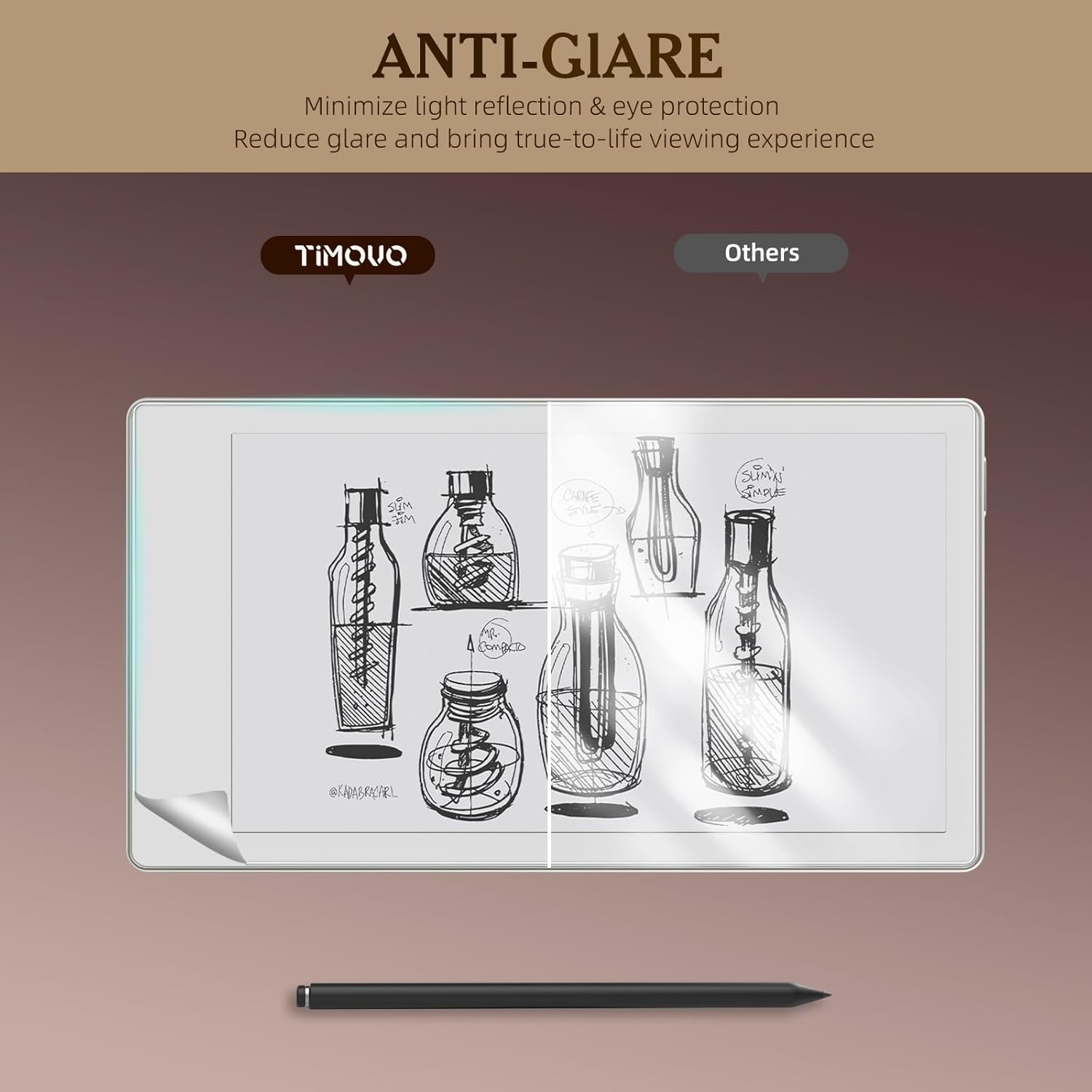 TiMOVO 2 Pack Screen Protector for Remarkable Paper Pro Move 7.3 inch 2025, Write and Draw Like on Paper, Anti-Scratch and Anti-Glare, Matte Film for Remarkable Pro Move Color Tablet