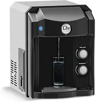 Purificador de Água Refrigerado Top Life HE OXI Preto com Ozônio, Filtro Alcalino pH Elevado e Compressor (220)