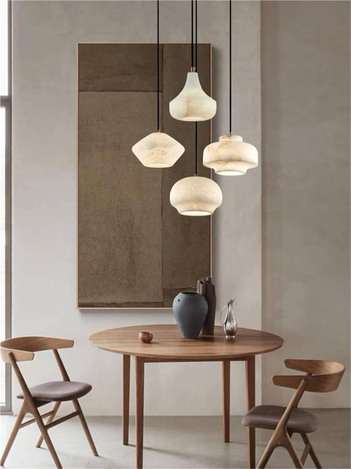 LXMQEF Collezione Art Déco in Marmo Naturale Lampadario a LED Illuminazione Lampada a Sospensione Lampada a Sospensione Lampen per Soggiorno, Isola