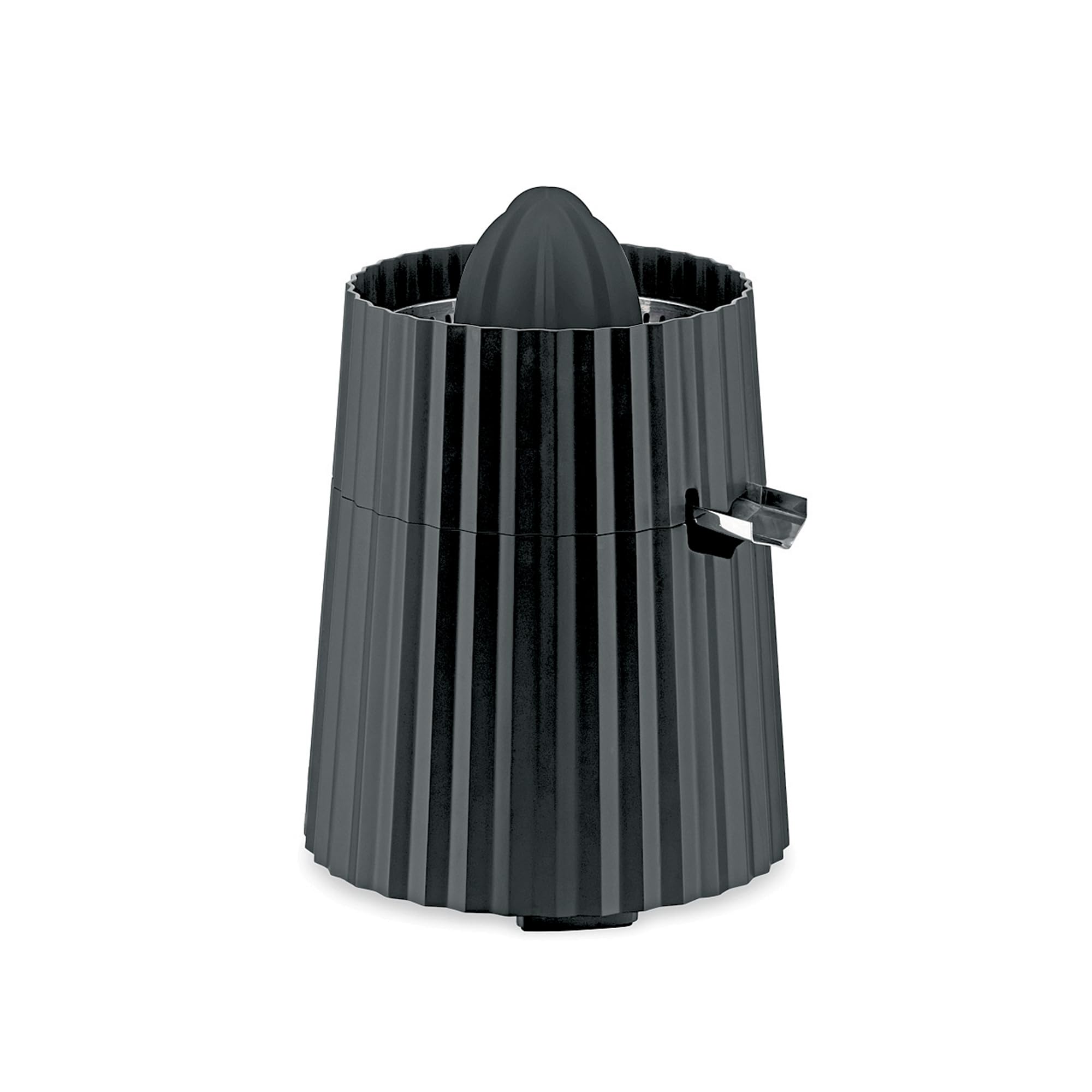 Alessi Plissé MDL07 B - Exprimidor de Cítricos Eléctrico de Diseño, en Resina Termoplástica, Enchufe Europeo, 80 W, Negro