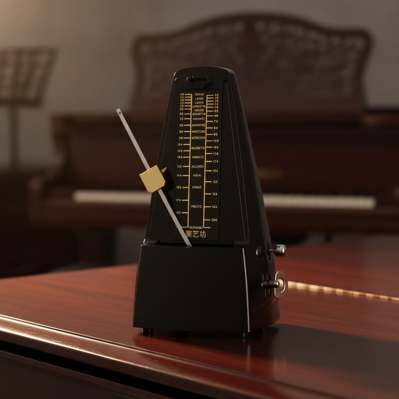 Metrónomo Triangular Mecánico , Negro Actualizado + Regalo