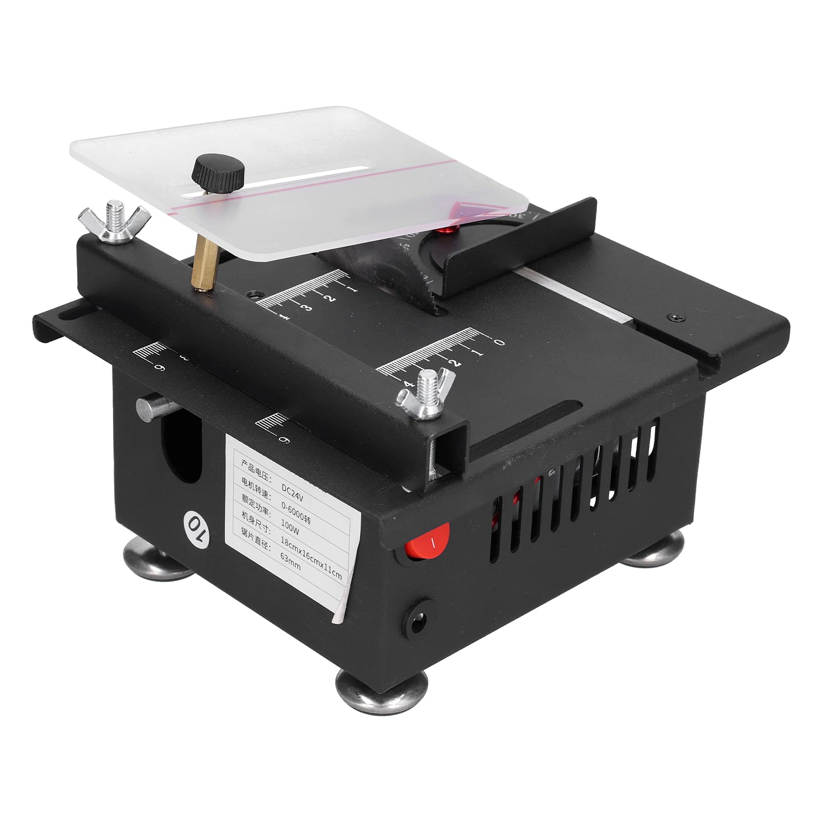 Piła stołowa, 100 W, mini suwmiarka, regulowane cięcie, pilarka do drewna ze stopu UM, do obróbki drewna, 110 V, 240 V, do obróbki drewna (wtyczka EU)