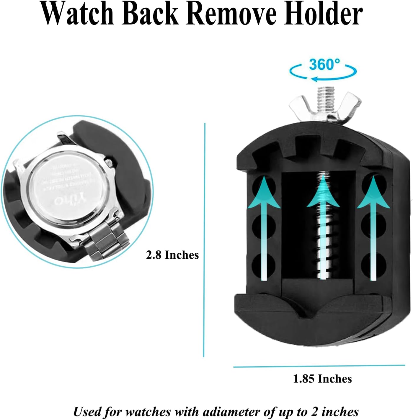Watch Battery Replacement Tool Kit, 3 Point Large Wrench for Wristwatch Case Back Open, Back Removal Tool with 18 Bits, Watch Holder, Anti-Static Tweezers, Screwdrivers, Spring Bar Tool