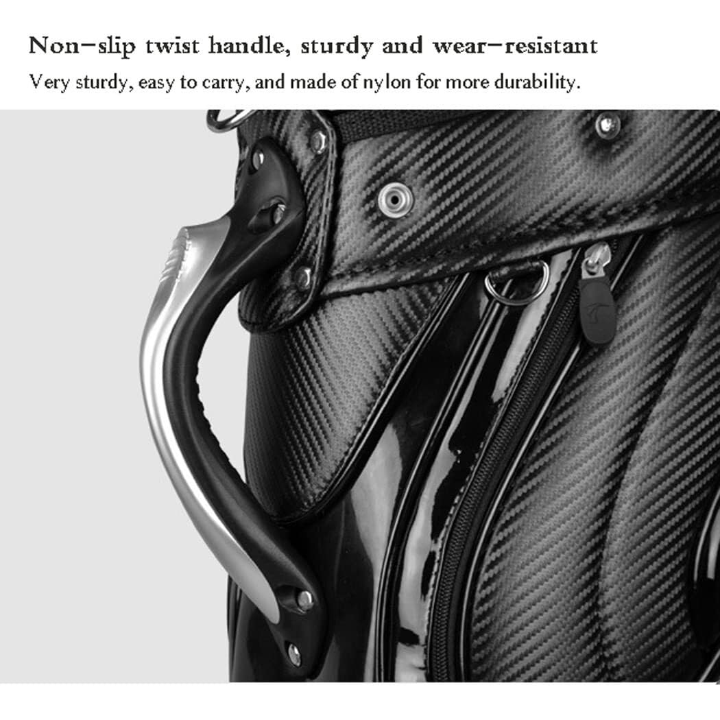 Golfschlägertasche for Herren, wasserdichte PU-Golf-Standtasche, leichte Golfschläger-Tragetaschen, Golfausrüstung for die Driving Range