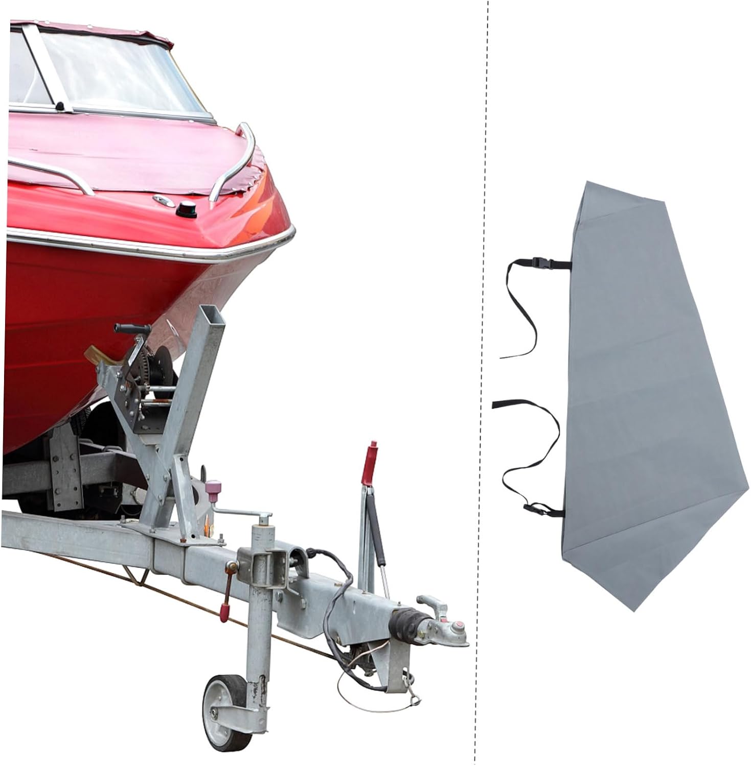 1pc Trailer Cover Outdoor Protection for Trailers Cars Motorcycles Grey Easy Storage Clean Lightweight for Rain Dust