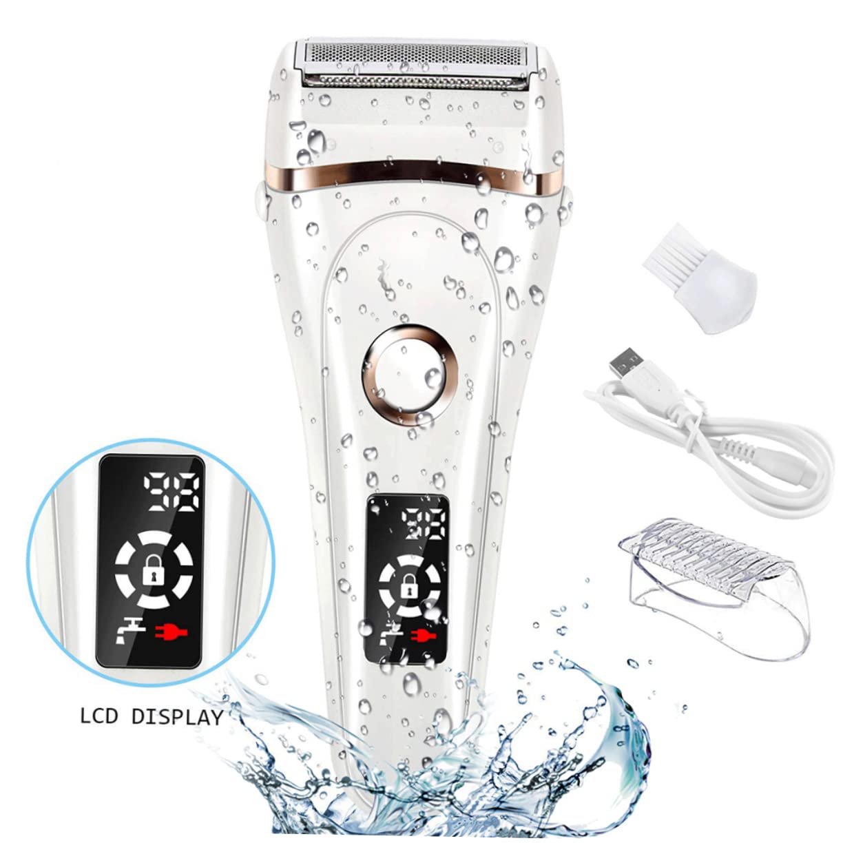 FOMIYES Depilatore Elettrico Donna Ricaricabile USB Impugnatura Ergonomica e Design Portatile Leggero per Depilazione Comoda e Precisa
