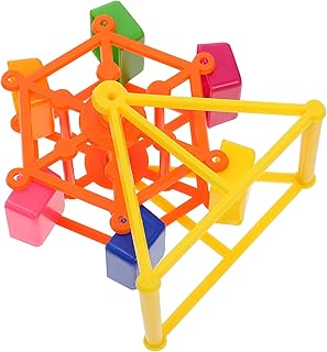 Bird Foraging Toys Parrot Rotate Wheel Feeder Bird Tabletop Training Toys Interactive Toys Parrot Educational Treat Toys for Parakeets Cockatiels Conures