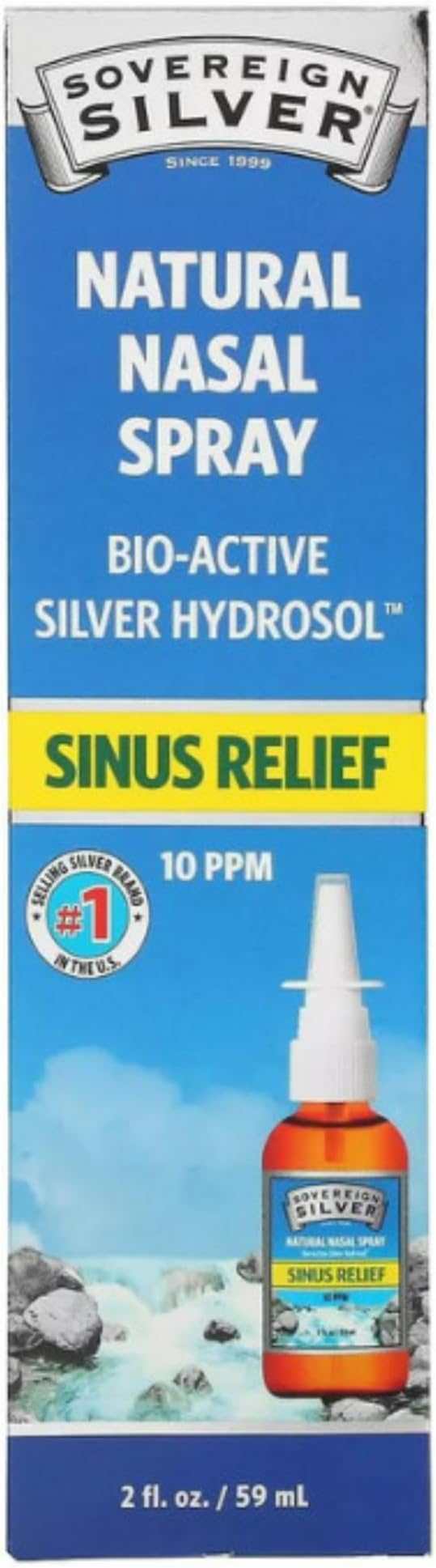 Sovereign Silver Bio-Active Hydrosol For Immune Support - 10 Ppm, 2Oz (59Ml) Vertical Spray