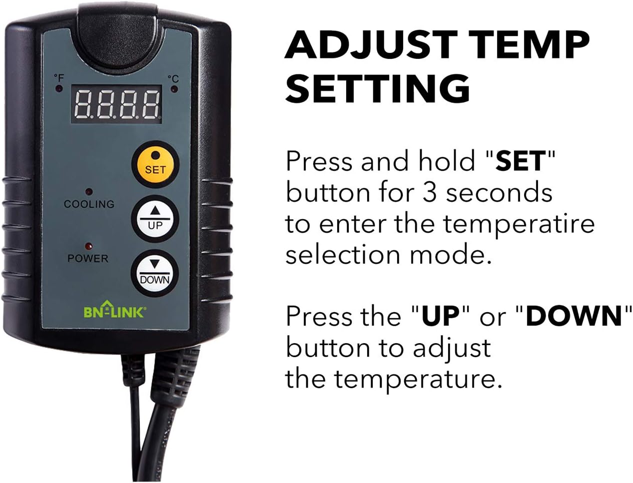 80% Off Discount BN-LINK Digital Cooling Thermostat Controller for Cooling Device Circulation Box Fans 40-108F 8.3A 1000W