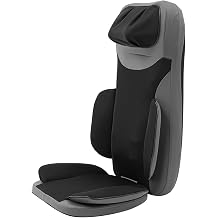 5-in-1 Electric Massage Seat Cushion, Multi-Zone Massage Chair Pad with 5 Modes 3 Intensity Levels, 15-Min Timer, Simulated Hand Massage for Neck Shoulder Back, Portable for Car Office Home A