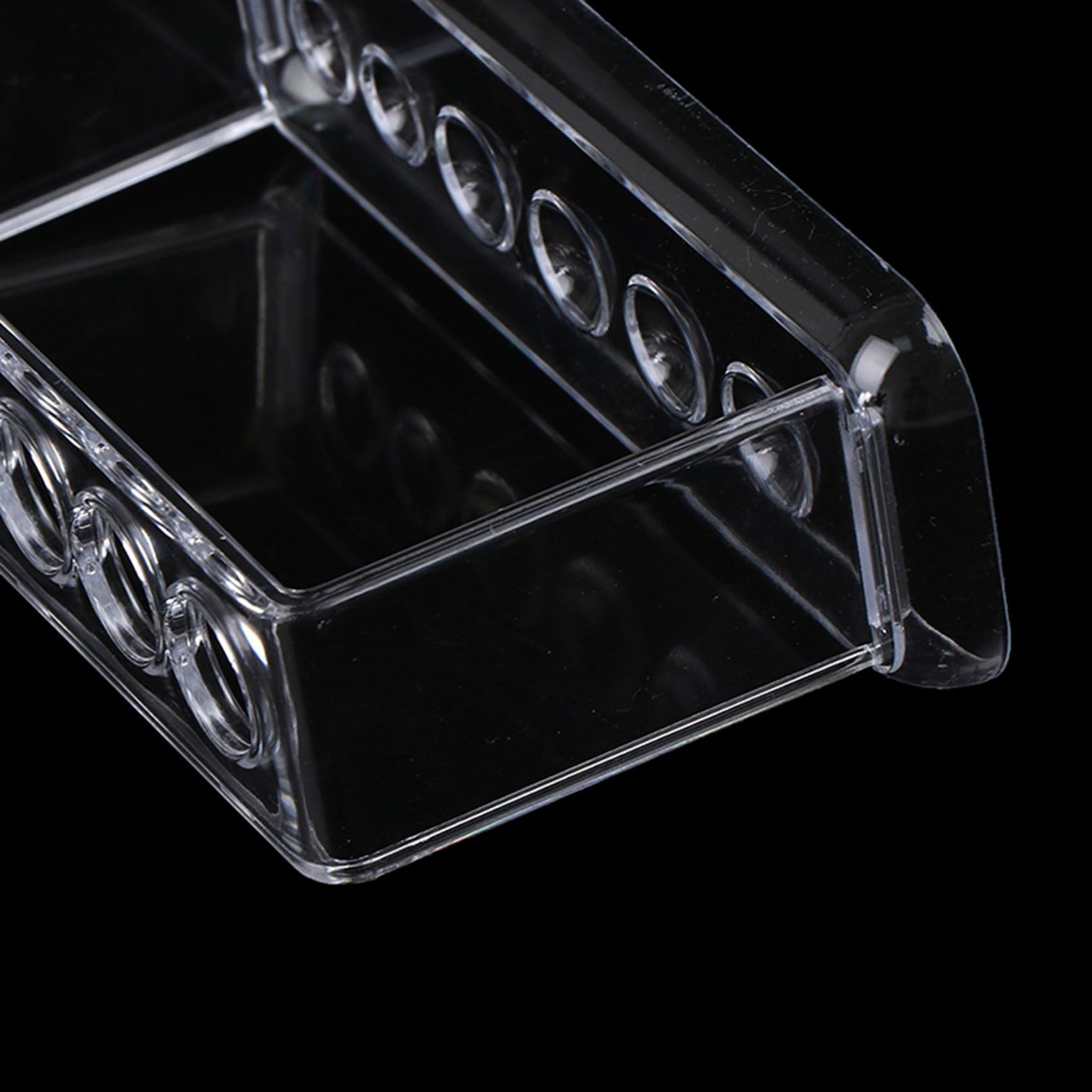 5X Plastikowy, Przezroczysty Stojak na Probówki 6-Otworowy Stojak na Probówki Laboratoryjne Stojak na Probówki Półka WyposażEnie Laboratorium Szkolnego 16,7X8X3 cm