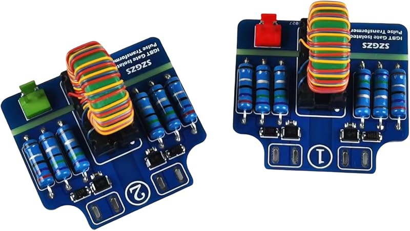 Paquete de 2 bobinas Tesla DRSSTC módulo IGBT de puente completo módulo especial transformador de aislamiento de controlador de puerta, adecuado para módulos de la serie FF450R12KT4 (compatible con CM300DY-24H)