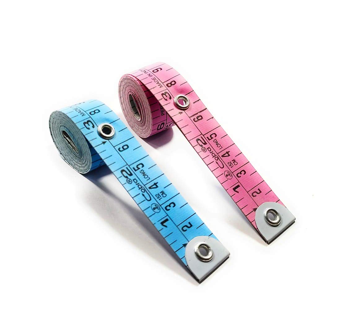 Vemlons Tailor Inch Tape Measure For Body Measurement Sewing Dress Making 152 cm/60 inches/1.50 Meter Multi color.