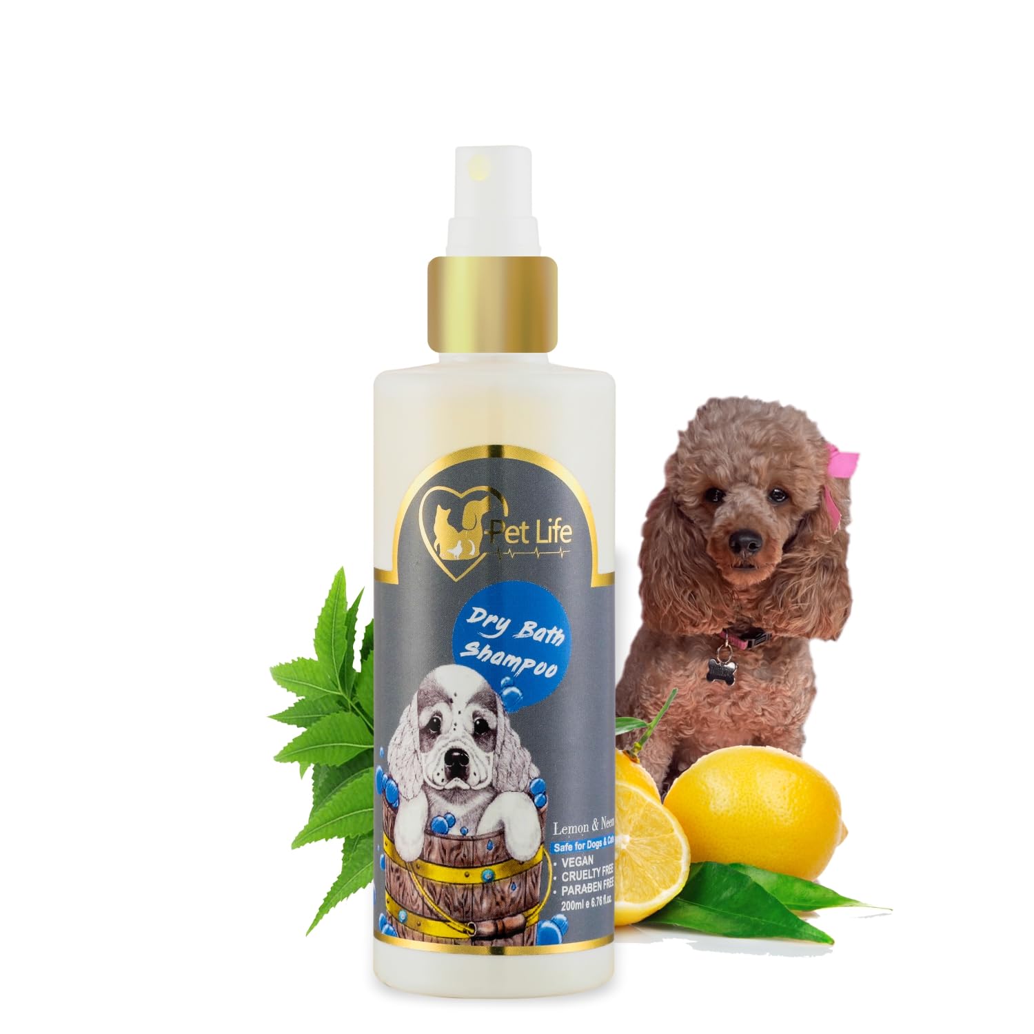 Pet Life Organic Dry Bath Shampoo for Poodle Dog & Puppy | Dry Waterless Spray Dog Shampoo for A Cleaner, Smoother & Shinier Coat - Made with Natural Actives | for All Dog Breed - 200 Ml (B0CDV58G4S) Amazon Price History, Amazon Price Tracker