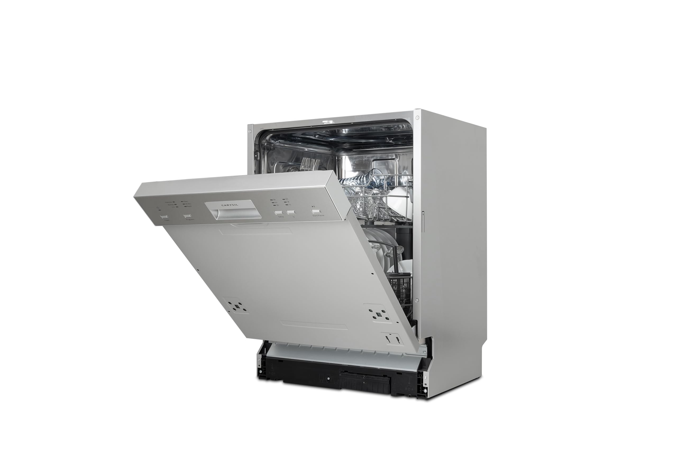 Carysil Semi Built-in Dishwasher DW-02 | 12 Place Setting | A+ Energy Classs | 6 Wash Programs | Inox Stainless Steel Finish