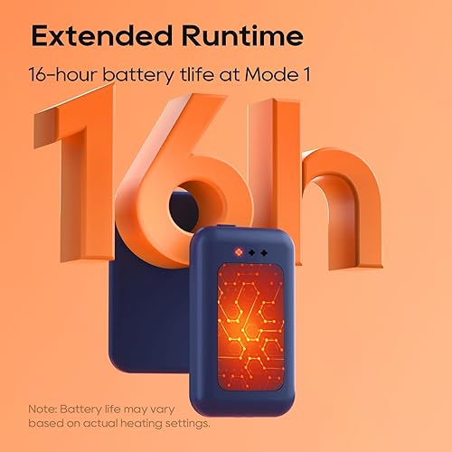 Miniatura 4 de Calentadores de manos eléctricos recargables, paquete de 2, calentador de manos recargable de 6400 mAh, calentador de manos portátil de 16 horas