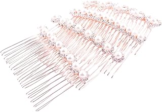 KALLORY 4 Pçs Grampo De Cabelo De Strass Grampo De Cabelo De Noiva Grampo De Cabelo De Casamento Pérola Pente De Casamento De Strass Pente De Cabelo De Strass Pente De Noiva Pérola Pente