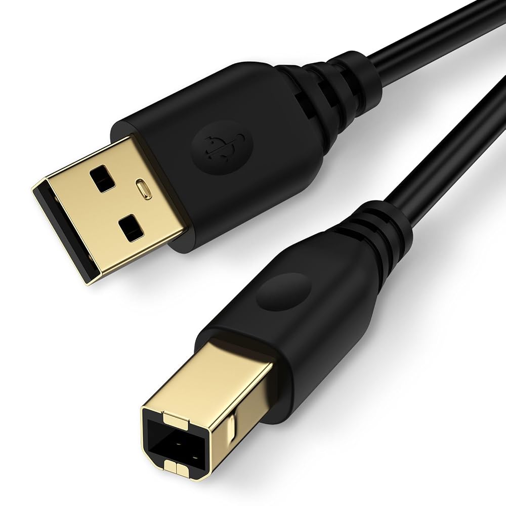 Unlock Your Potential HP, Canon, Brother USB 2.0 6FT A to B Printer Scanner Cable for Laptop, Computer, Digital Piano