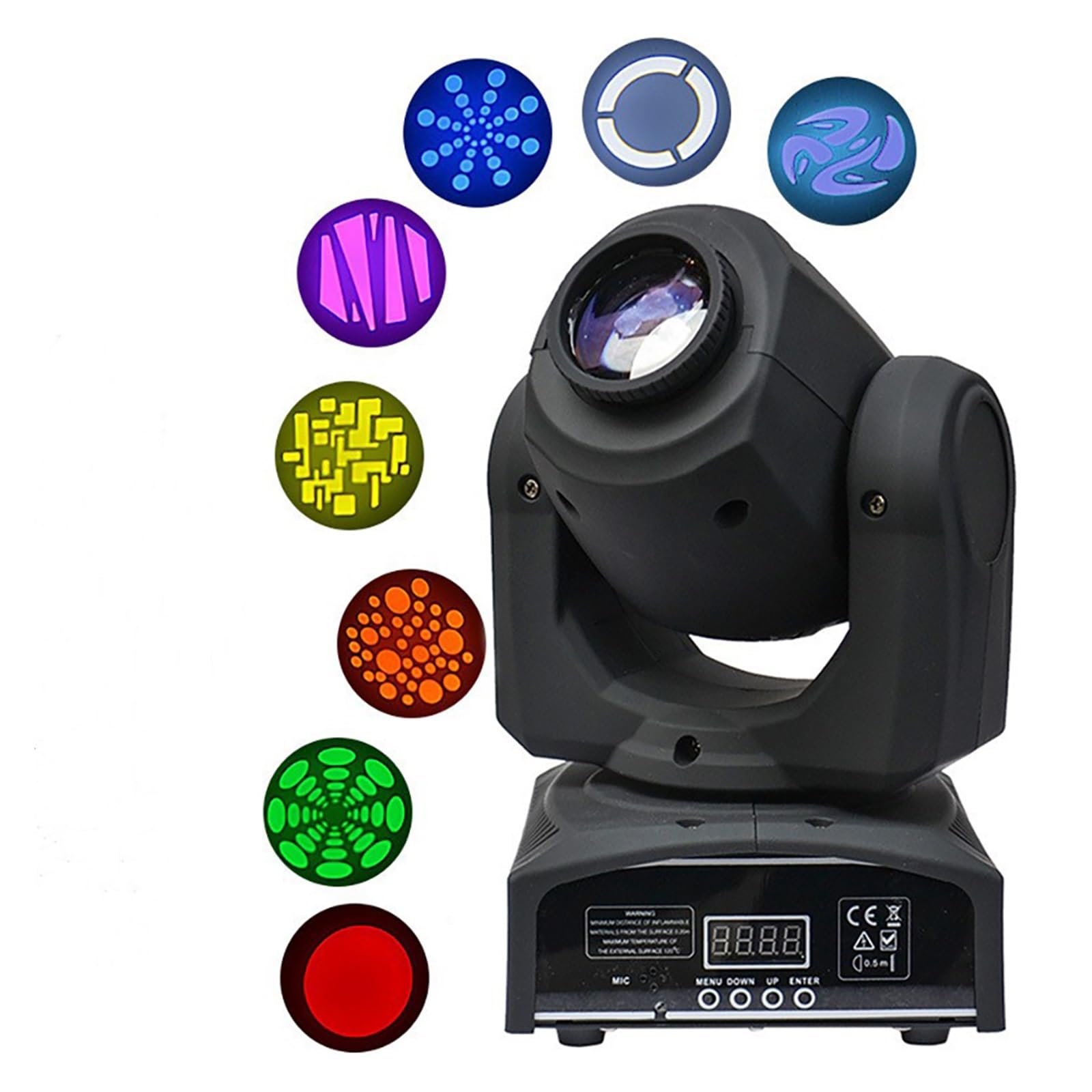 Światła dyskotekowe 60w reflektor z ruchomą głowicą Dmx512 Led Gobo Rgbw 8 wzór projektor oświetlenie sceniczne dla DJ Disco Party Bar Club Holiday Carnival