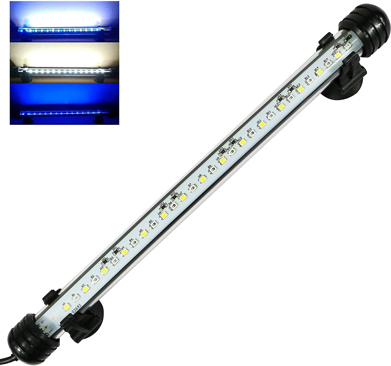 Faust Aquarium Fish Tank Light Multicolour Changing Waterproof iP68 Rated Light Fully Submersible Decorative Lamp with Multi Mode LED Light Bar (Blue & White, 37 cm Length) (B0B5F8Q3TM) Amazon Price History, Amazon Price Tracker