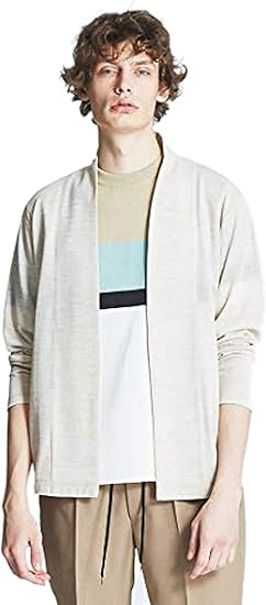 Amazon アバハウス Abahouse トップス ウォッシャブルカノコボタンレスカーディガン メンズ ベージュ 46 M カーディガン 通販