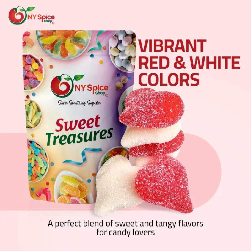 Amazon.com : NY Spice Shop Red & White Sour Gummy Hearts Candy - 1