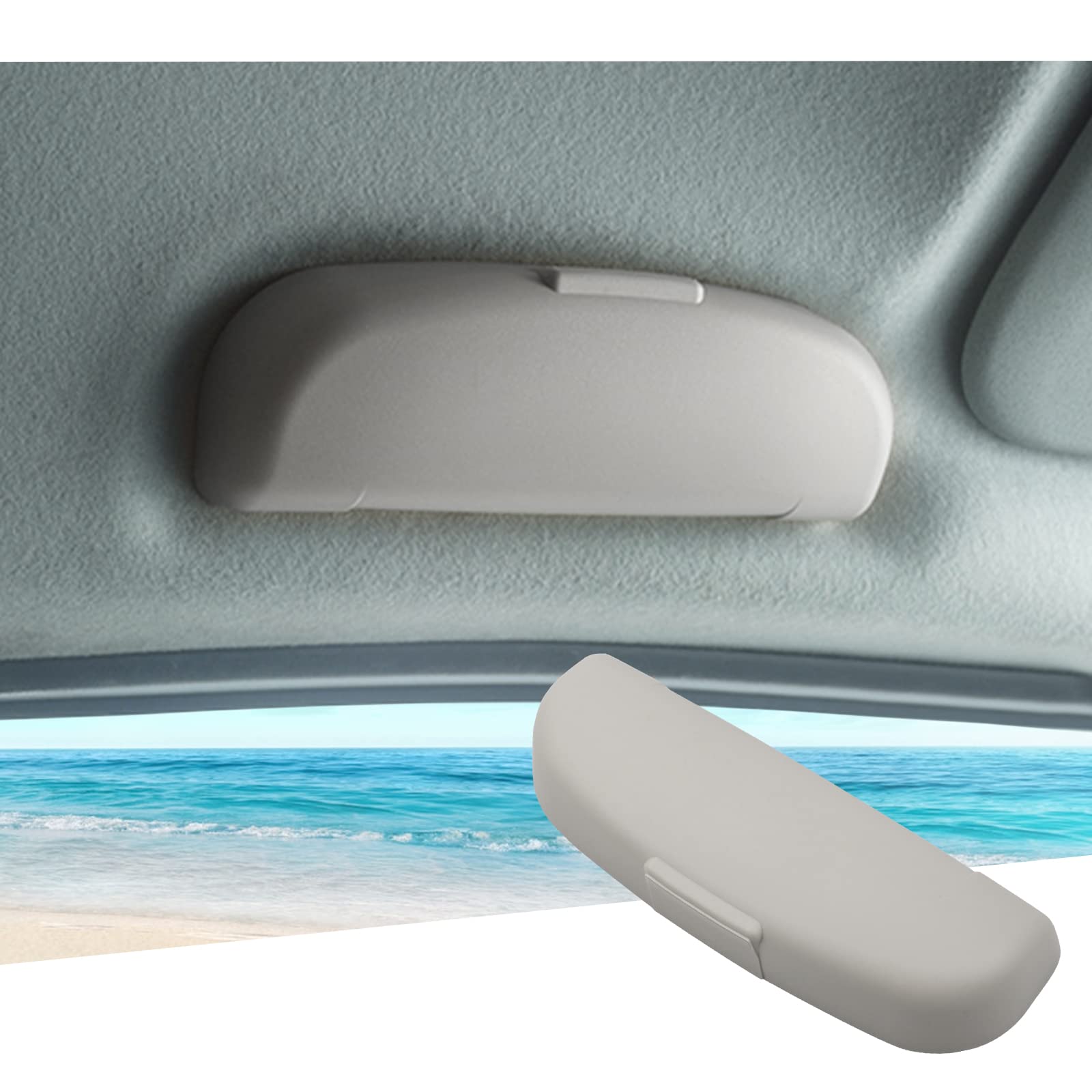 GAFAT Compatibile con Volvo XC40 XC60 XC90 V60 V90 S60 S90 2018-2025 2026 2027 Custodia Occhiali, Porta Occhiali da Sole, interni Scatola Portaoggetti Organizer Accessori (Grigio)