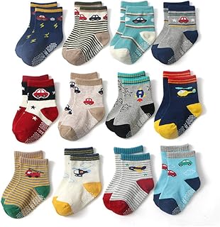 Ceguimos Baby,Clothing,Baby Girls 0-24m,Socks & Tights,Socks Ceguimos Kids Baby Boys Girls Anti-Skid Cotton Socks Non-Slip (Pack of 12)