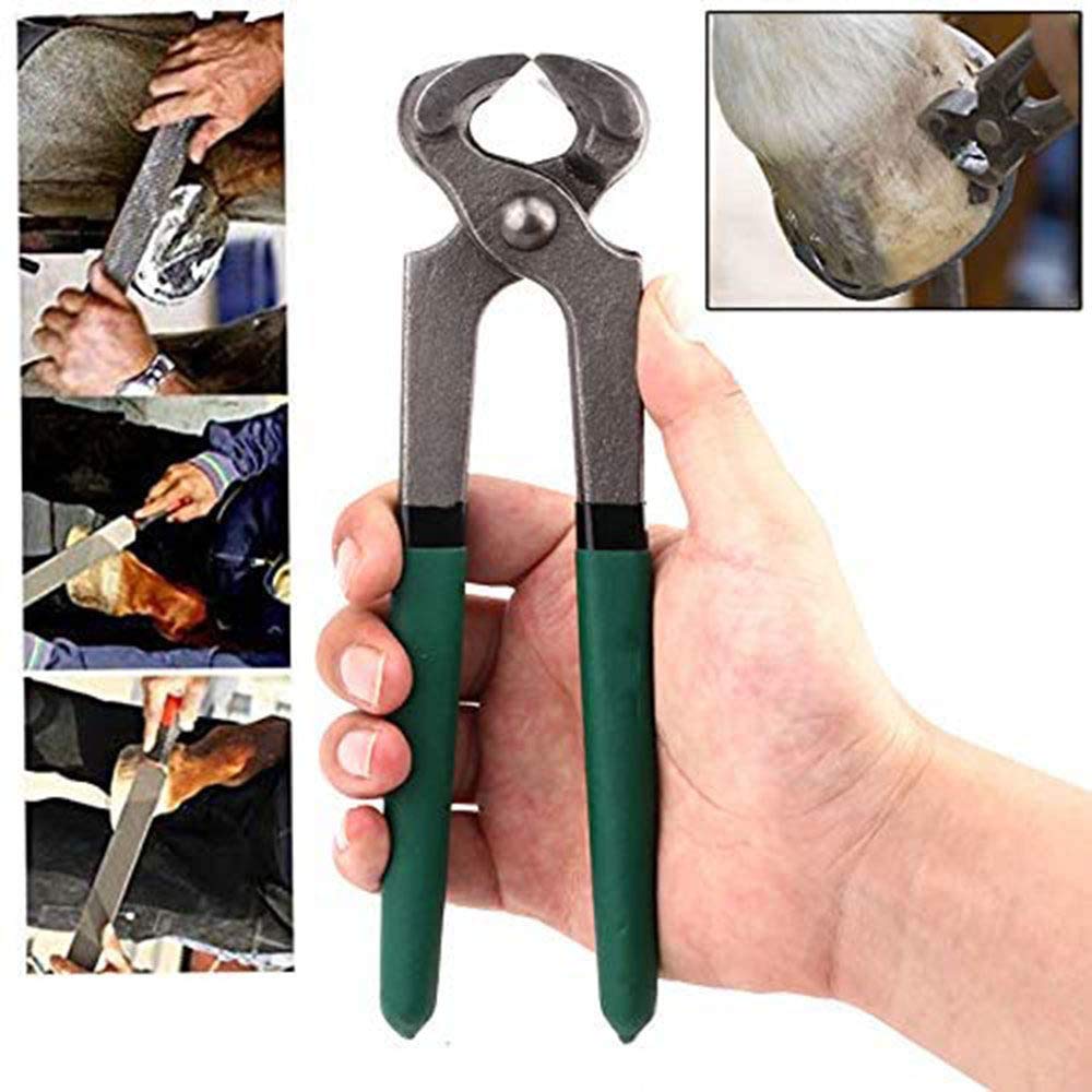 Alicates para caballos, cortador de pezuñas de acero de 8 ", kit de herramientas para herrador de caballos, herramienta de corte para limpieza de uñas, alicates para herradura, herramienta de corte