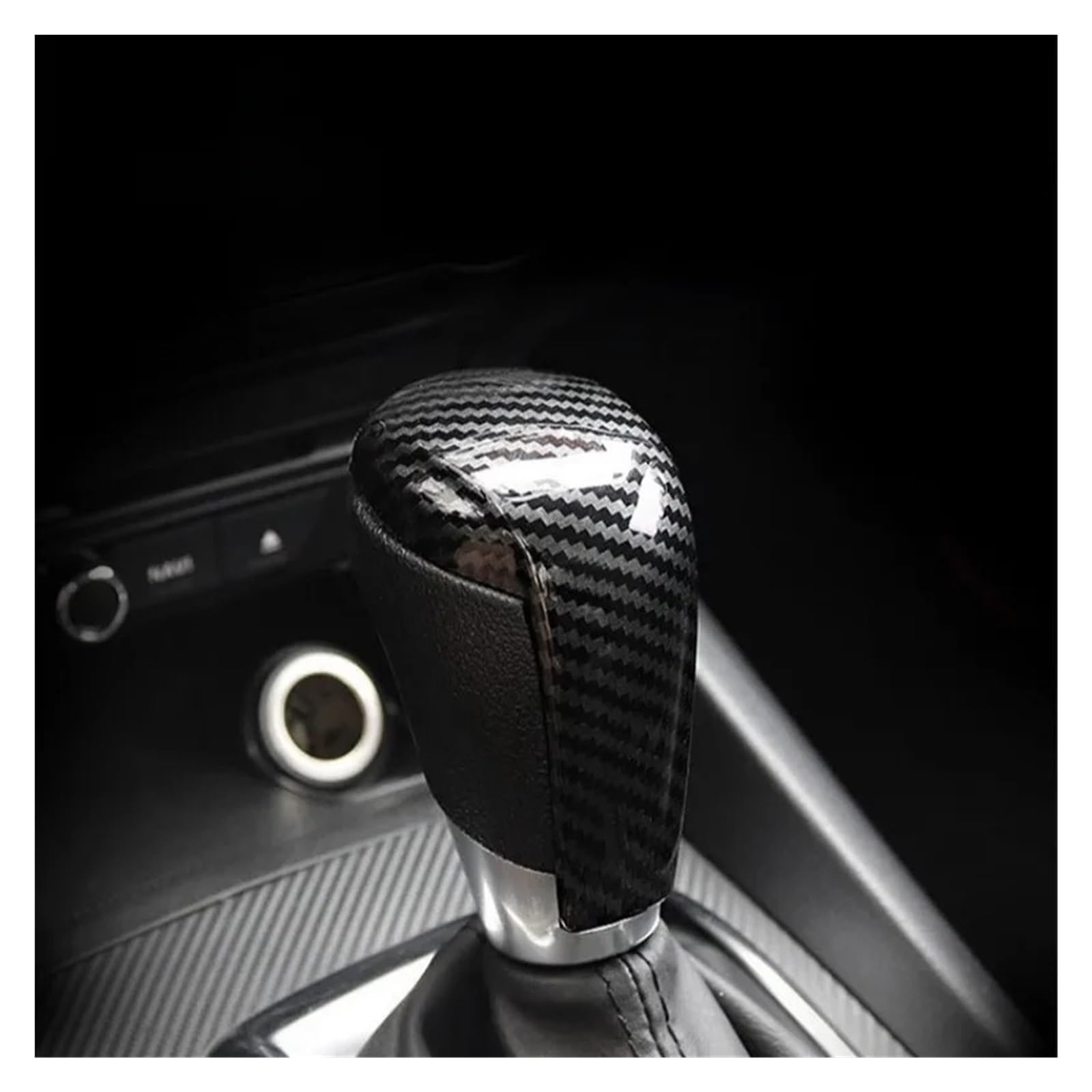 DWTNMEX Gear Shift Knob for Mazda 2 3 6 BM GJ for Demio CX3 CX5 CX8 CX9 for Axela 2014-2022 Car Gear Head Shift Knob Handle Cover Trim Sticker Accessories(Black)