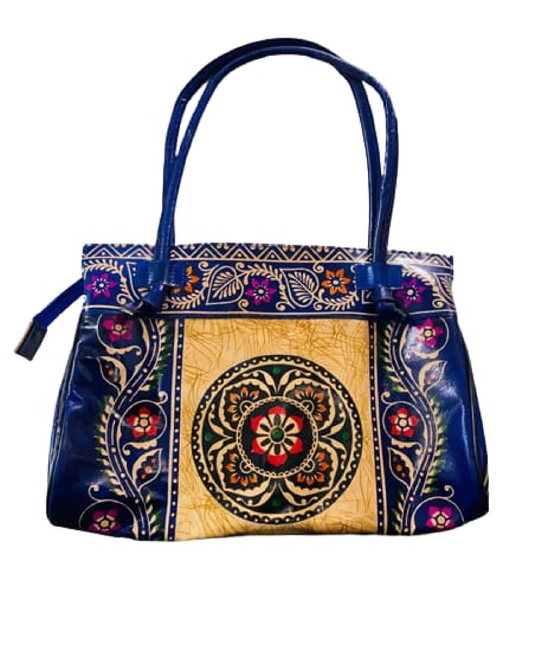 TANN IN Batique Print Leather Bag for Women | Multicolor