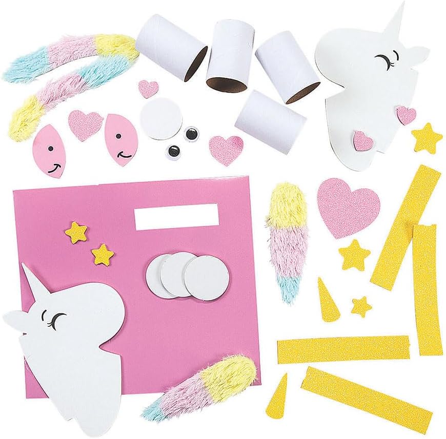 Unicorn Valentine Card Box Craft Kit - Crafts for Kids and Fun Home Activities