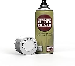 The Army Painter | Colour Primer | Spray Acrylique Blanc Mat de 400 ML, Apprêt pour la Peinture de Figurines