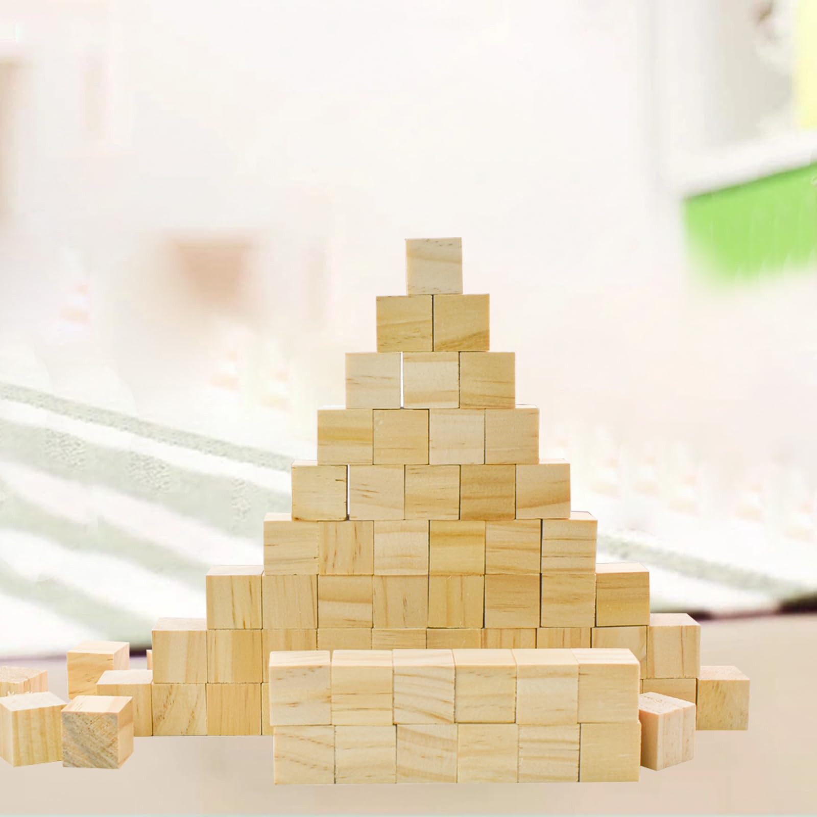 Amazon.co.jp: Enkrio ウッド キューブ 木製 積み木 立方体 木