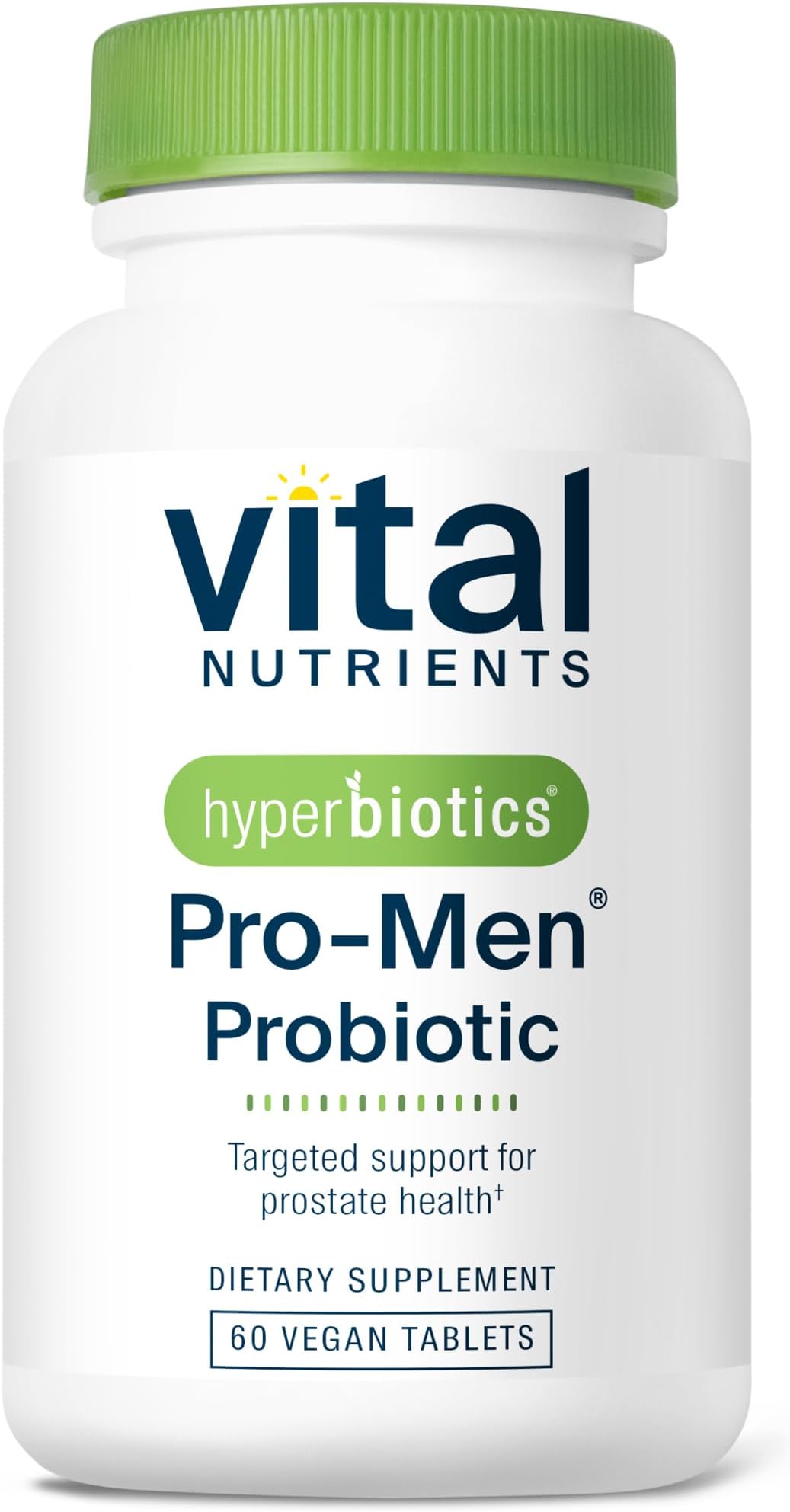 Hyperbiotics Vital Nutrients Pro Men Probiotics | Vegan Advanced Probiotics for Men | Clinically Studied for Prostate Health, Digestive Balance and Gut Health* | Gluten, Dairy, Soy Free | 60 Tablets