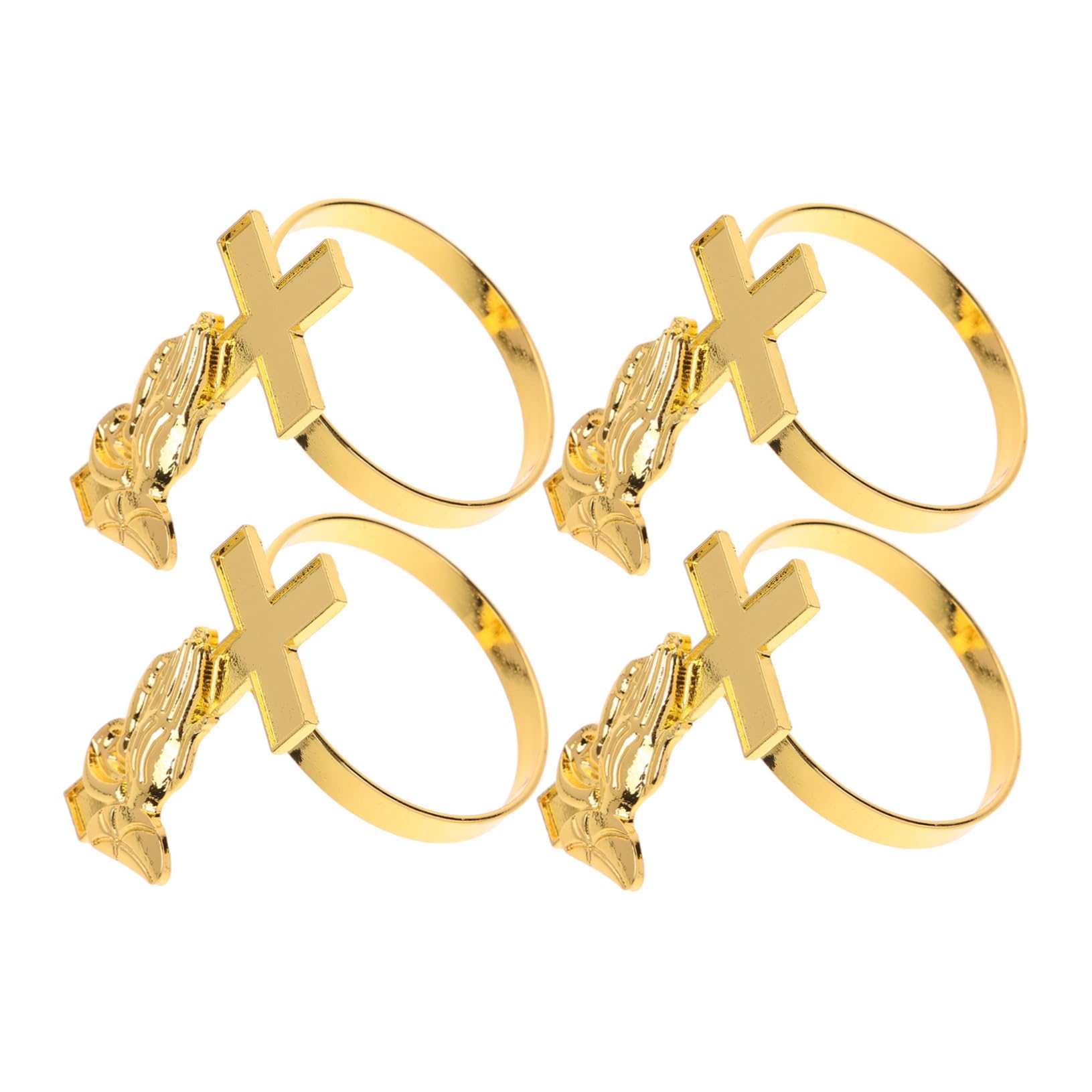 MAGICLULU 3 Set Portatovagliolo A Croce Portatovaglioli Anello Portatovagliolo Compleanno Rustico Anelli Cena Decorazioni Da Tavolo Decorazione Della Tavola Da Pranzo Lega Golden 4 Pezzi*3
