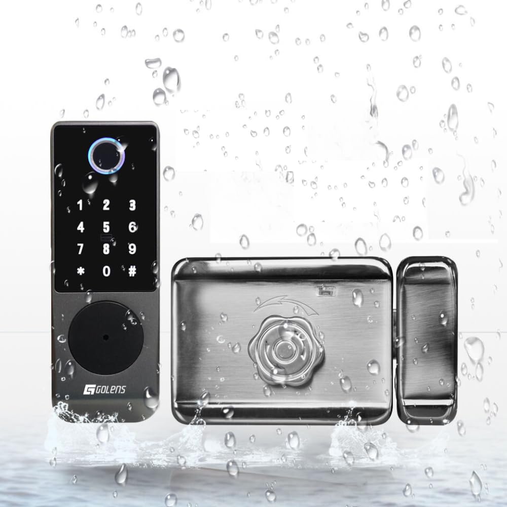 GOLENS X32 Smart Rim Lock 5Way Access Keyless Entry Door Lock, for