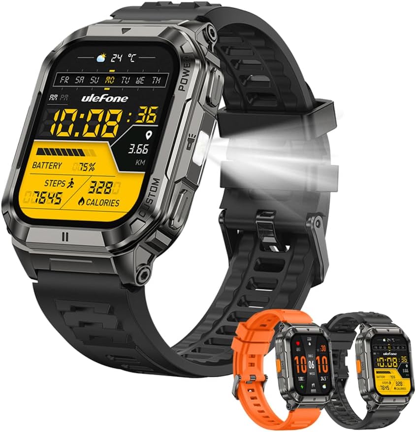 Military Smart Watch,1.93" AMOLED,5ATM Waterproof,700mAh,GPS