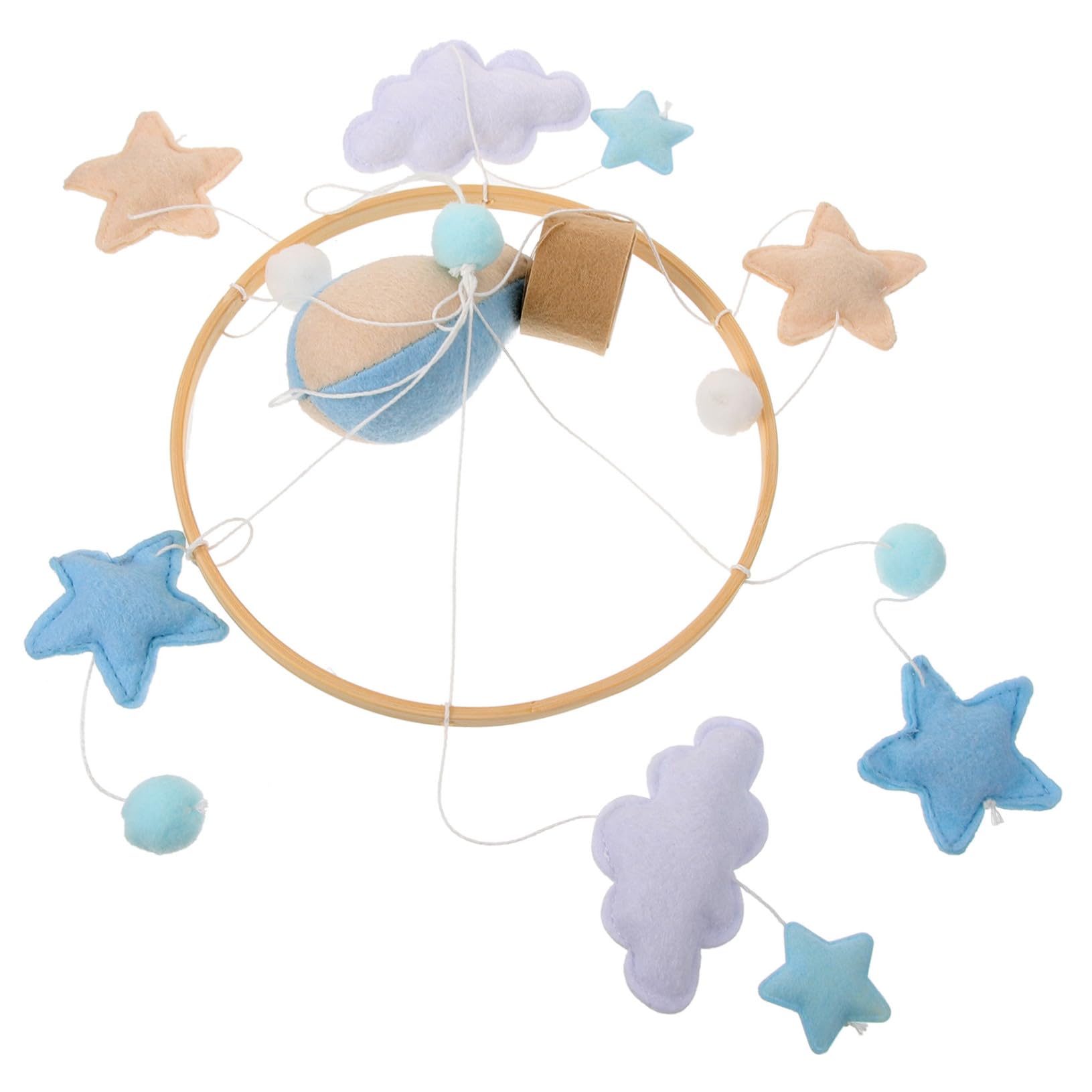 GALPADA Cloud Hot Air Balloon Bed Bell Toy Mobile Decor Wall Decor for Boys and Girls Room