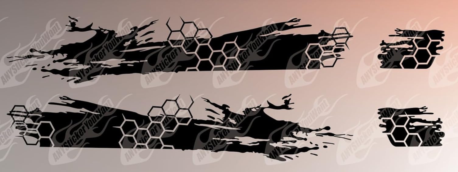 Amazon.com: AnyStickerYouWant - Honeycomb Side Splash Graphic