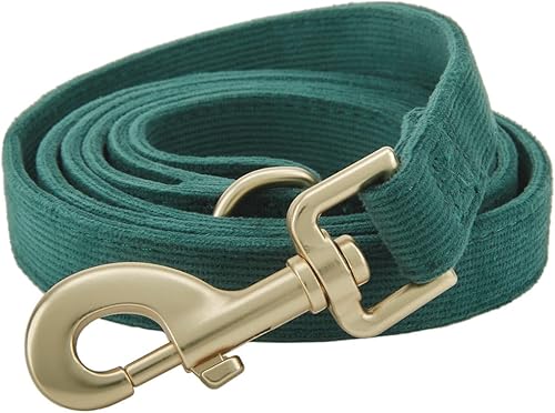 Miniatura 15 de Correa de perro de algodón suave, correas de pana resistente de 5 pies con gancho de metal dorado para perros pequeños, medianos y grandes, mediano