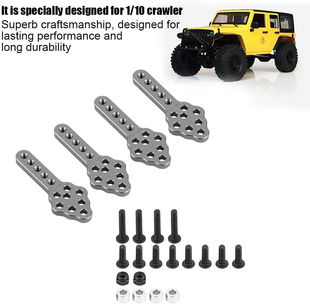 4PCS RC Shock Absorber Mount Plates - 51mm Adjustable Metal Mounts For 1/10 Scale Crawler Trucks - View #8