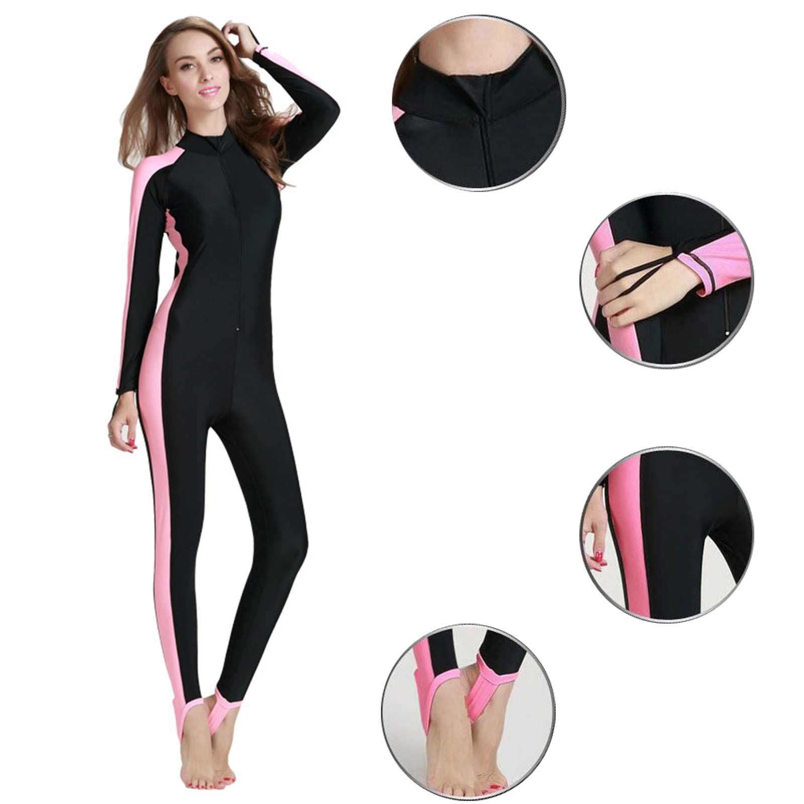 Amazon | 胸パッド付き女性用ウェットスーツ フロントジップ