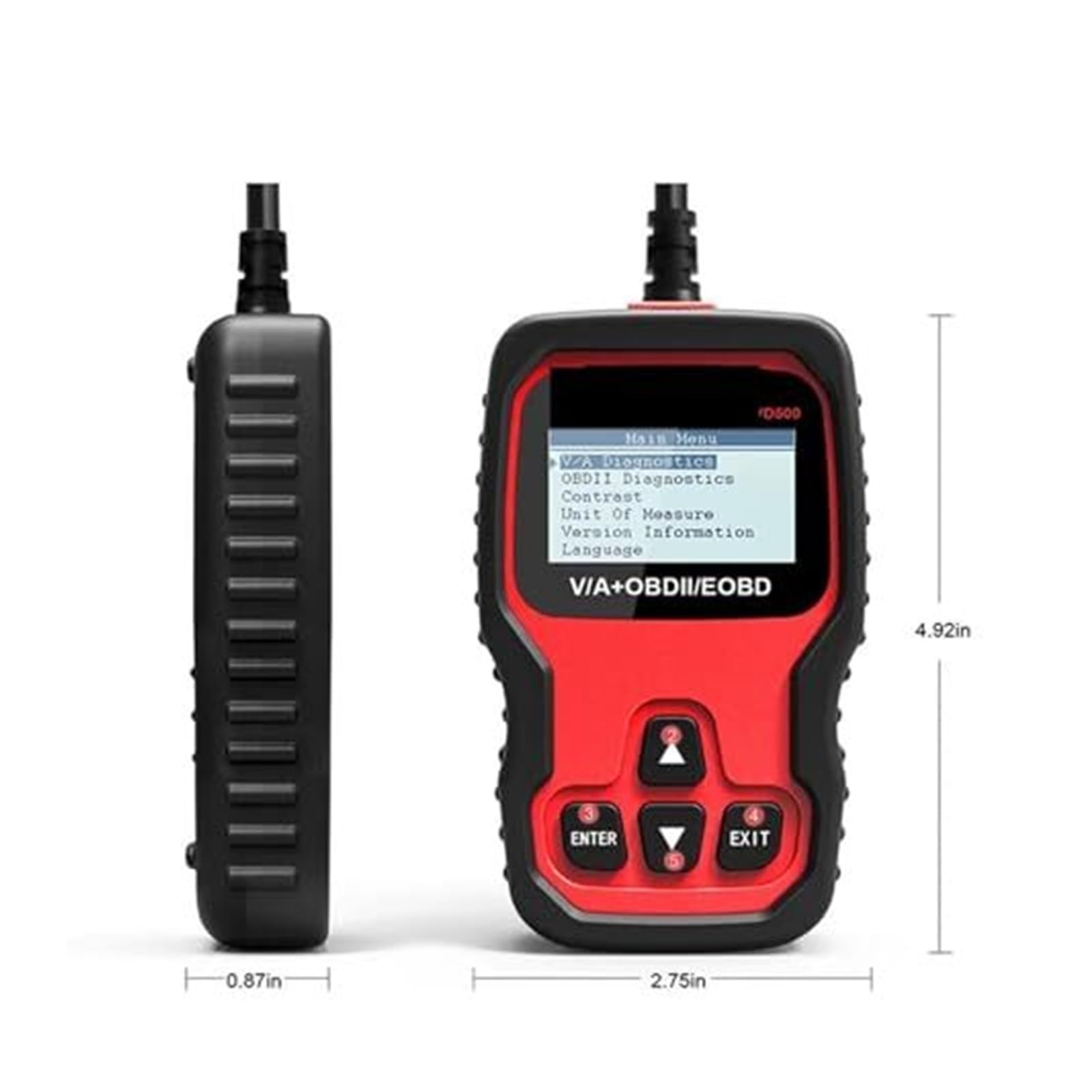 Narzędzie diagnostyczne do samochodów VD500 skaner obd2 silnika, EPB, ABS, czytnik kodów SRS osobowych, ciężarowych, suv-ów