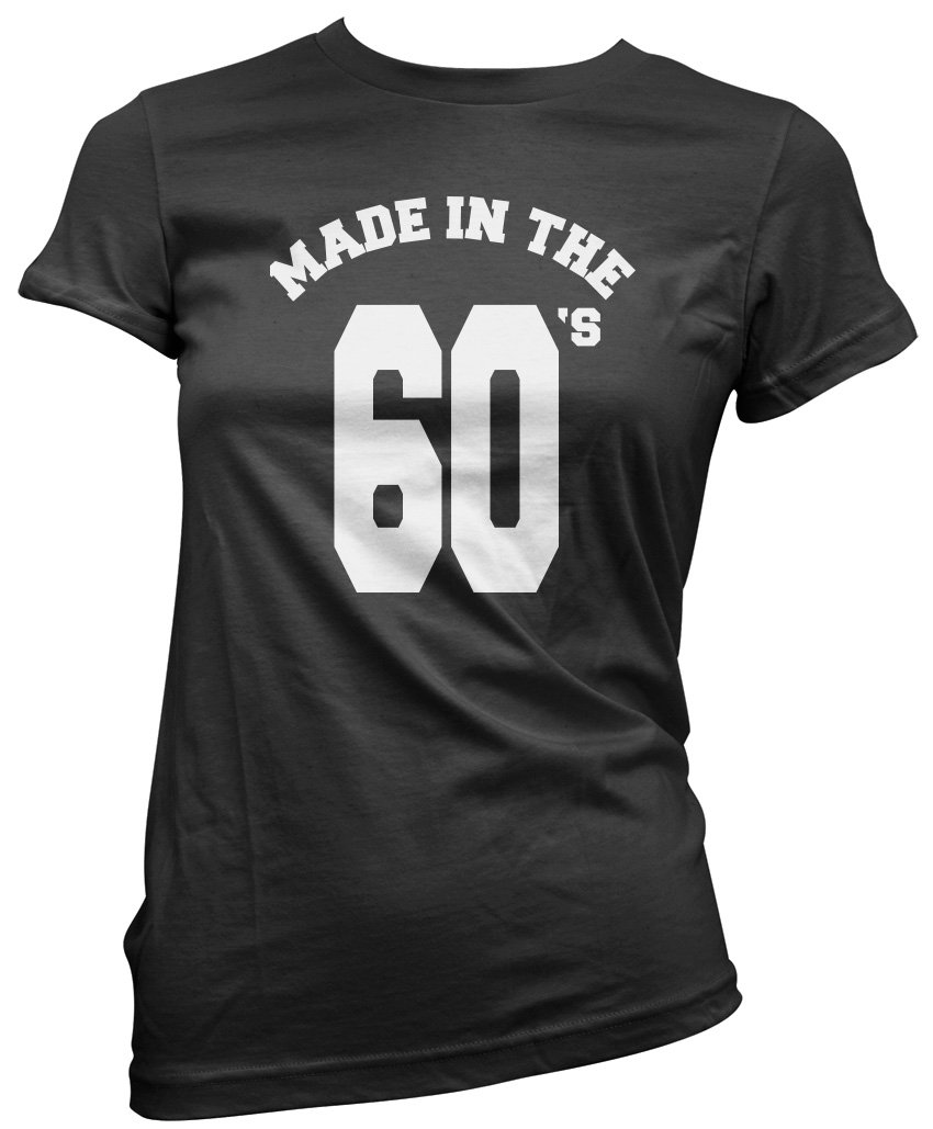 Hotscamp Women's Black Made In The 60S T-Shirt - 16