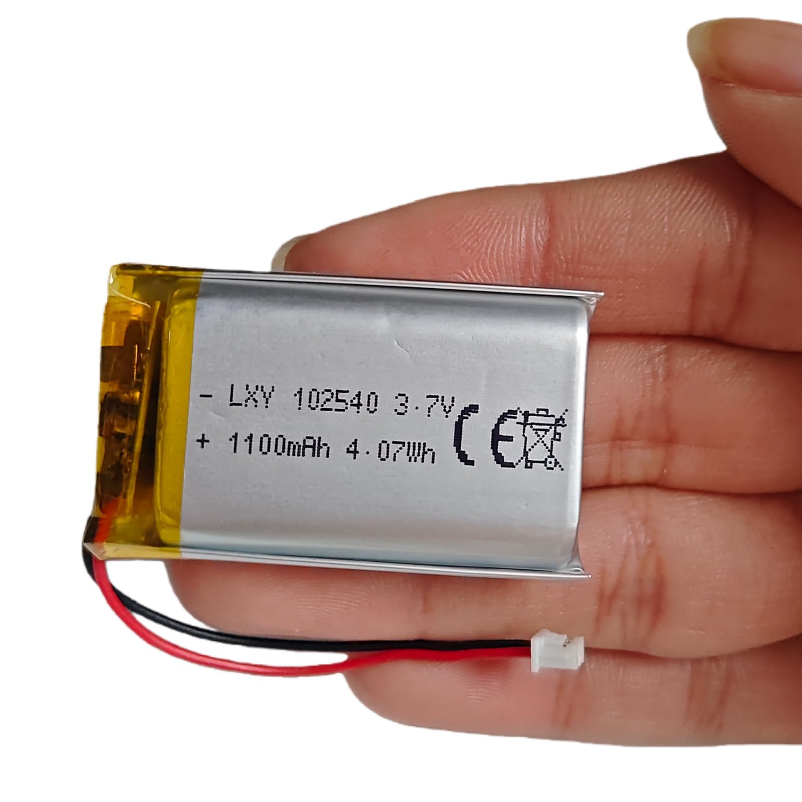 Amazon.co.jp: 1個 【102540】 リチウムポリマー電池 3.7V 1100mAh