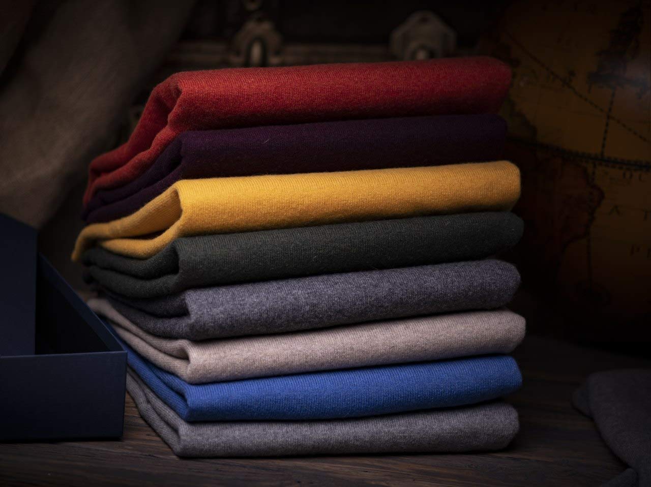 Dolcevita Maglione Uomo 30% Puro Cashmere 70% Pura Lana Made in Italy Pull Manica Lunga Morbido Soffice e Caldo