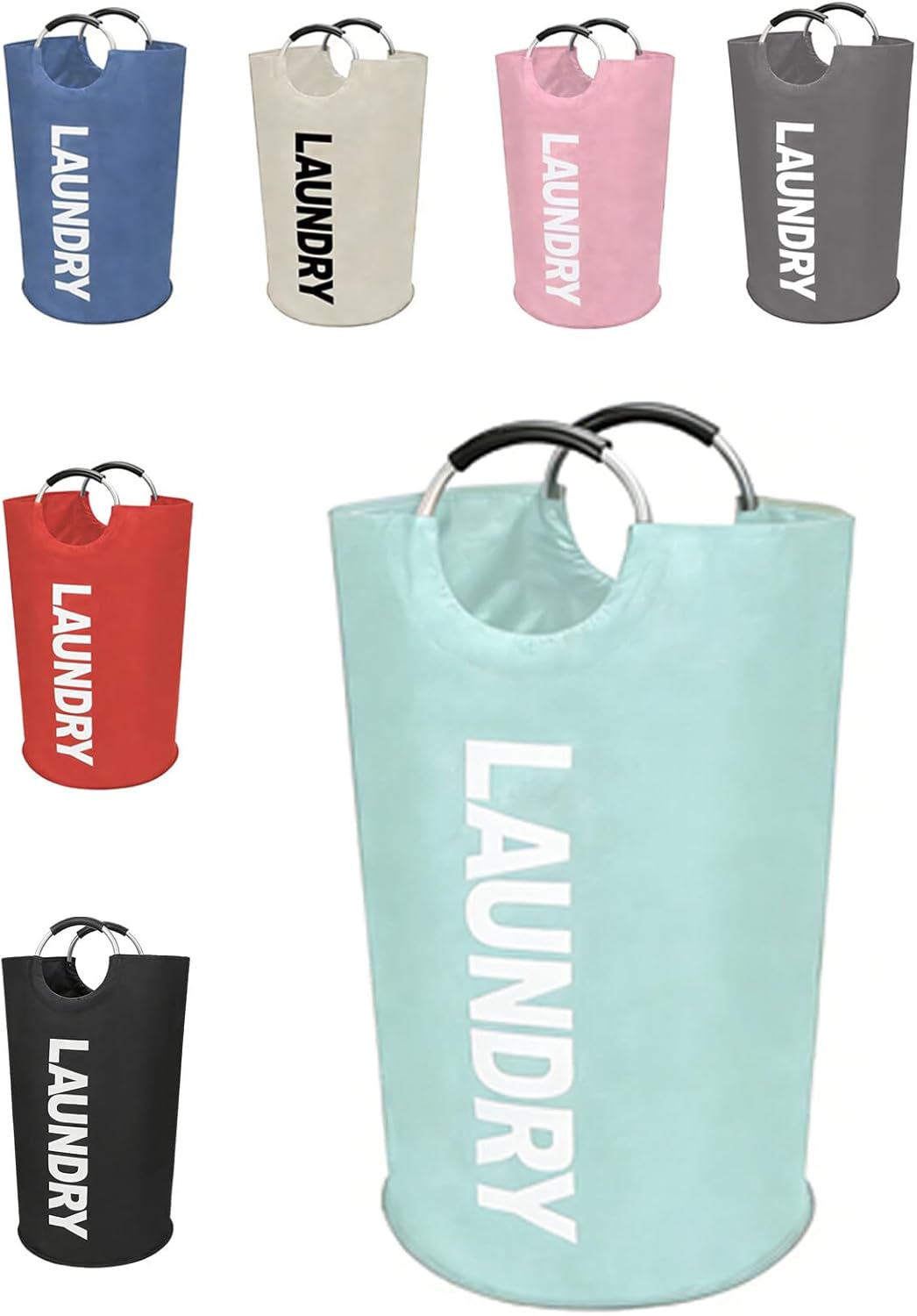 Laundry Basket 90L Foldable Washing Bin Freestanding Clothes Hamper