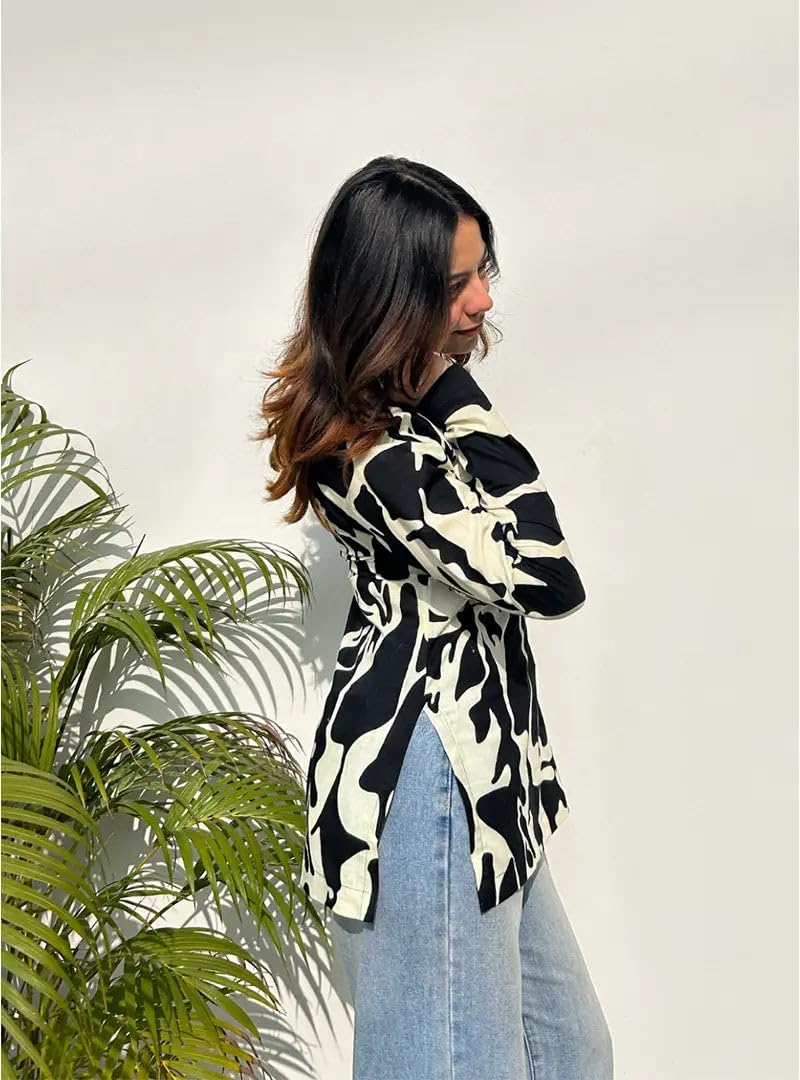 ANNI Designer Kurti court en coton pour femme | Kurti élégant | Haut Kurti court | Kurta décontracté pour femme | Kurtis en coton confortable pour femme